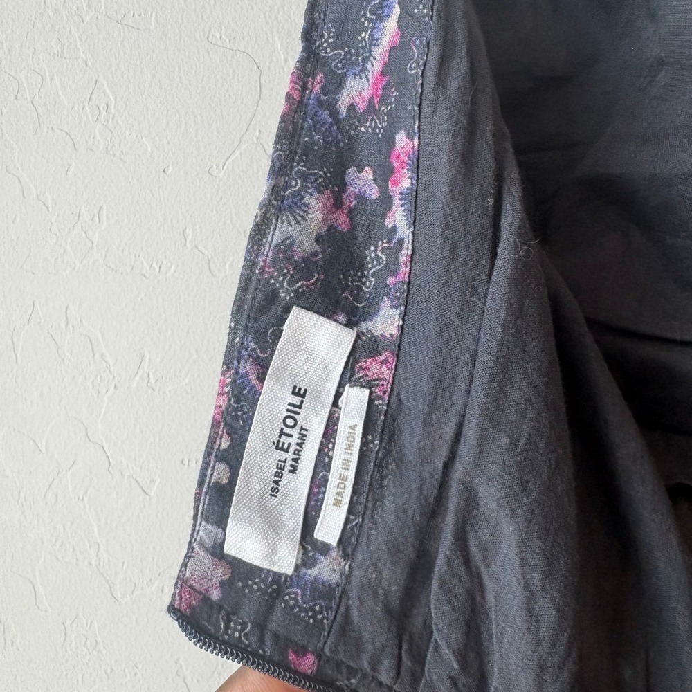 ISABEL MARANT Strapless Ruched Mini Dress in Black and Pink - Picture 6 of 9